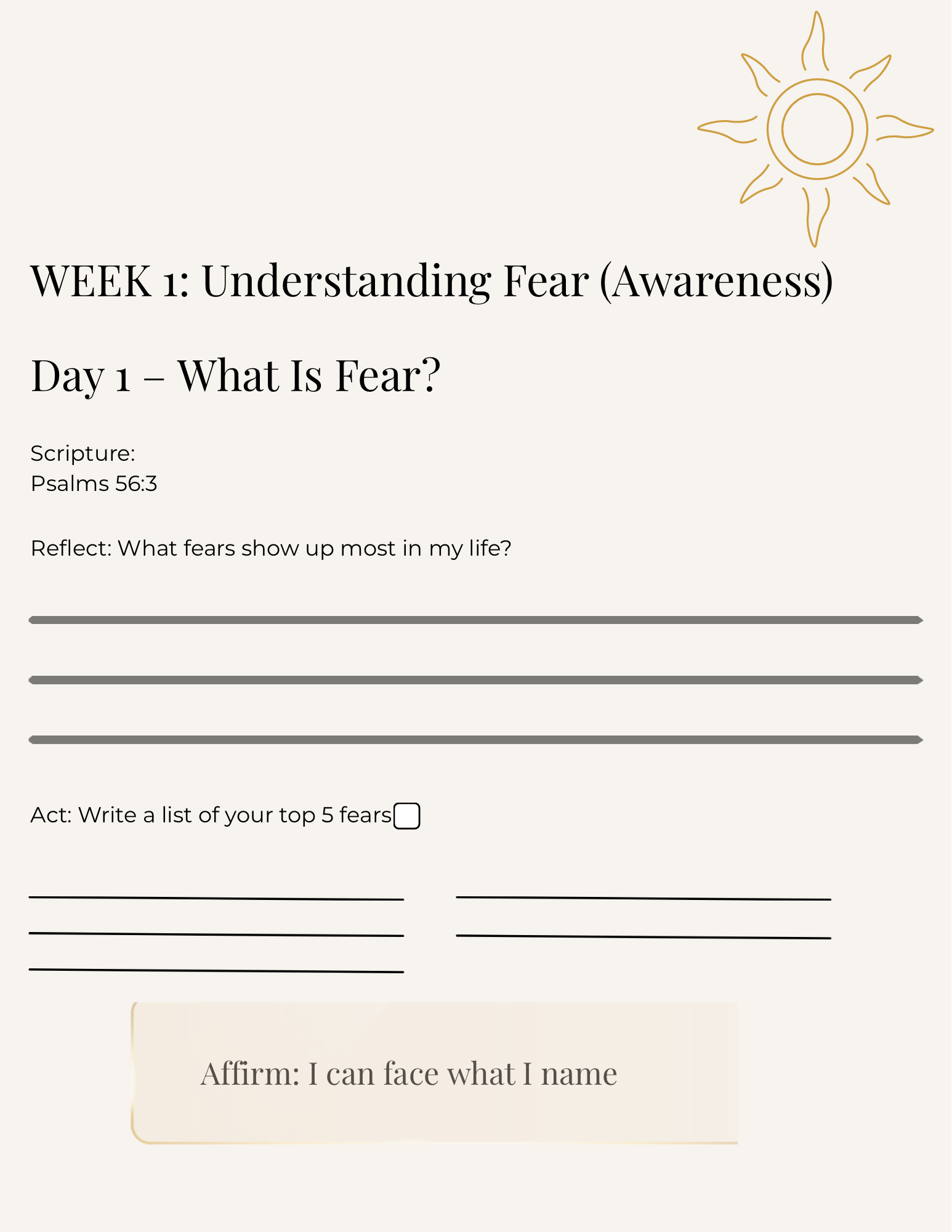 Faith Over Fear: 30 Day Guided Journal